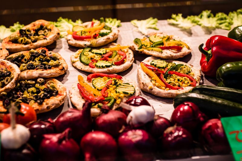 Mini personal pizza build your own with fresh toppings