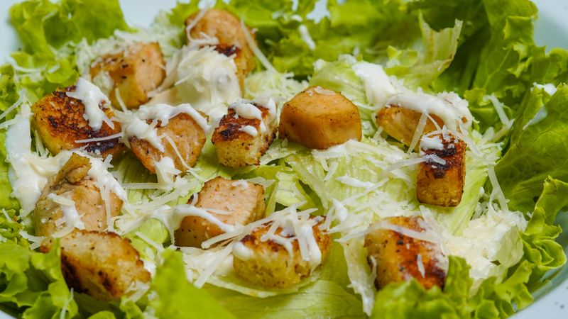 Mod Pizza classic Caesar salad with croutons and parmesan